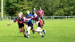 Action from the girls U12 'A' championship final between CT Gaels and Drumcliffe/Rosses Point in Cloonacool last Saturday. 