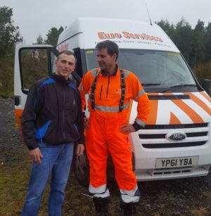 Councillor Dara Mulvey with Euroservices which has started work on a brand new Mountain Bike Trail in county Sligo