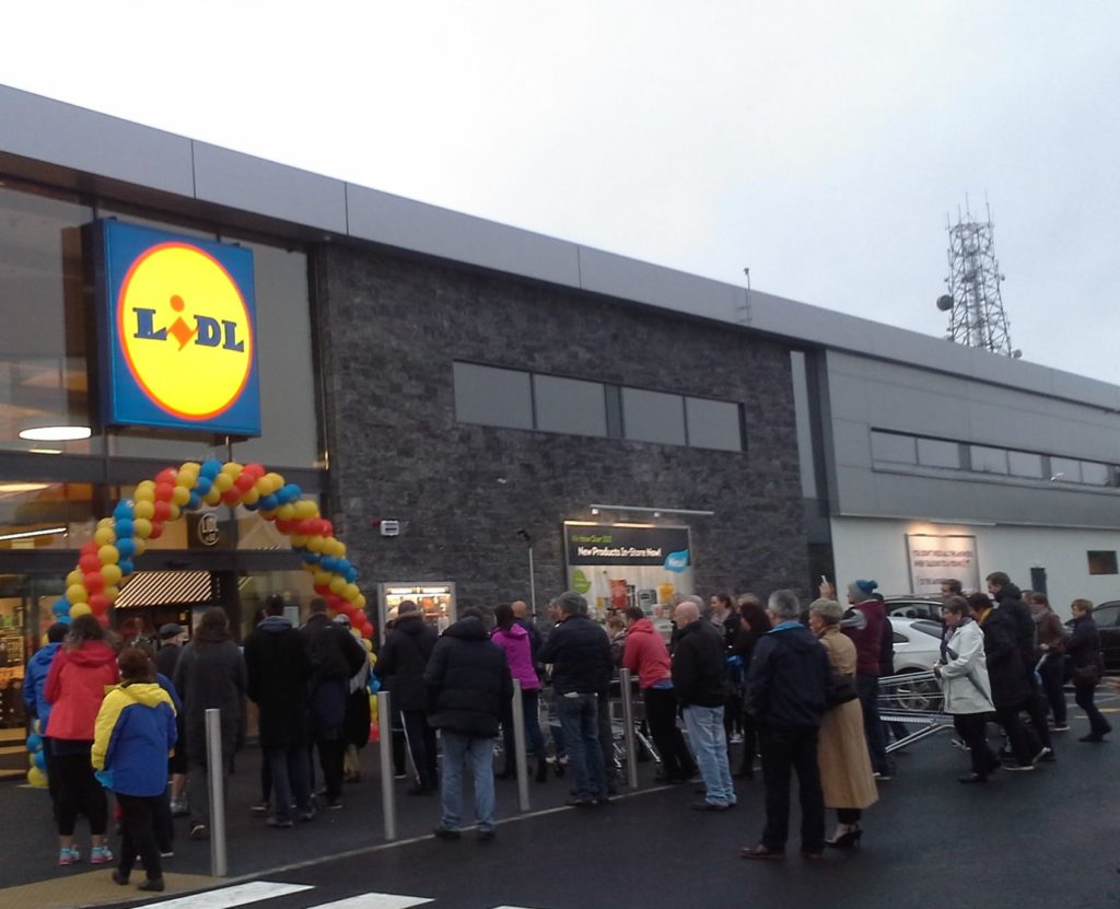 Customers queue for opening of new Lidl in Sligo