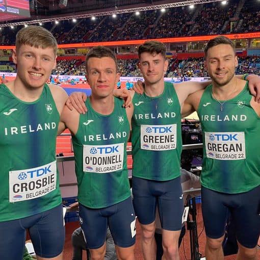 Chris O'Donnell helps relay team set Irish record at World Indoors