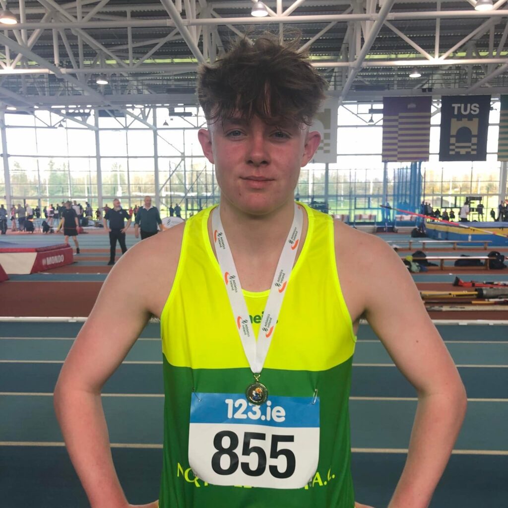 Bronze medal for North Leitrim AC's Luke Fitzmaurice at National Indoors